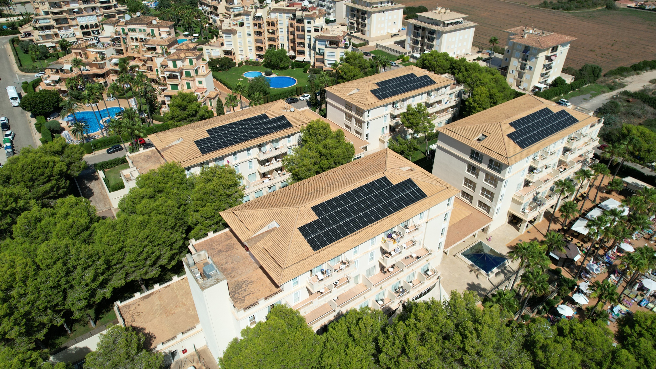 Sonnenkollektoren auf Mallorca